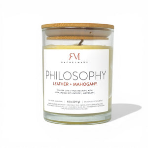 PHILOSOPHY Leather + Mahogany candle