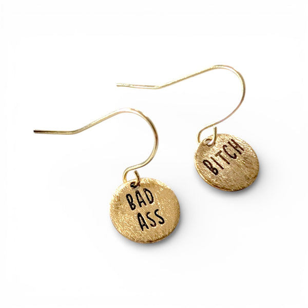 Telling Short Quote Earrings
