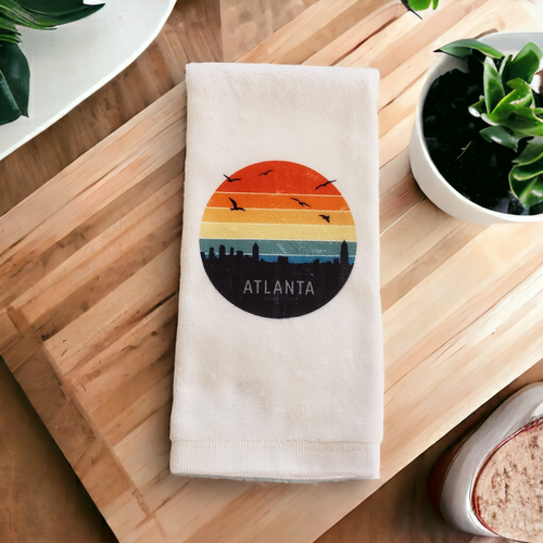 Tea Towel - Atlanta Sunrise Skyline