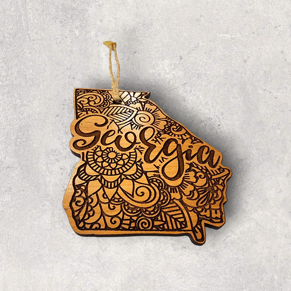 Georgia  Wood Ornaments