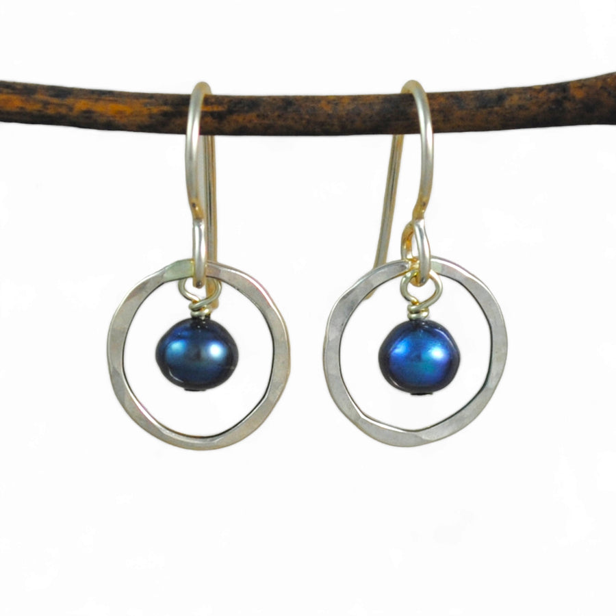 Pearl Halo Earrings - gold-filled