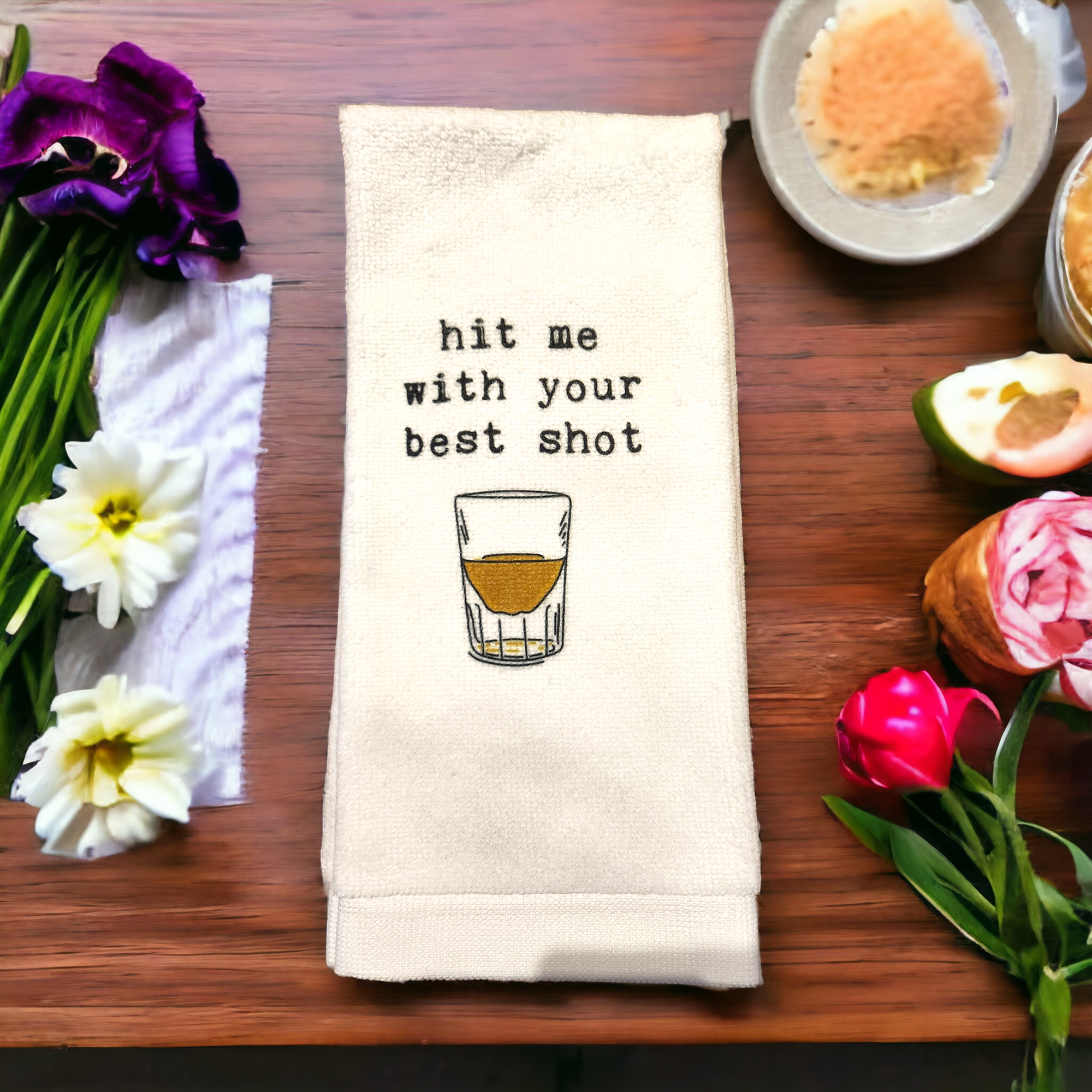 Tea Towel -Hit me with your best shot