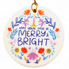 Watercolor Print Ornaments - Merry and Bright