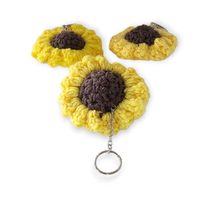 Crochet Sunflower Keychain