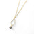 Simple brass geometric Necklace with beads