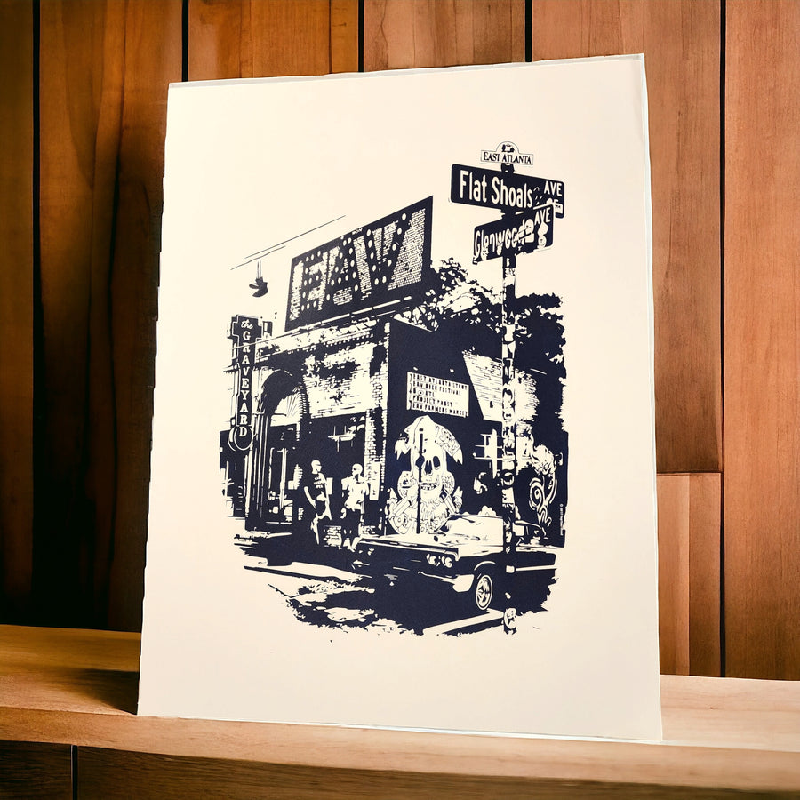 East Atlanta the Graveyard Rep Your Hood Print