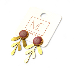 Concrete Earring Studs - Convertible - Three in one Earrings