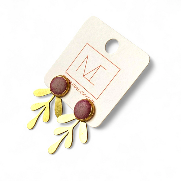 Concrete Earring Studs - Convertible - Three in one Earrings