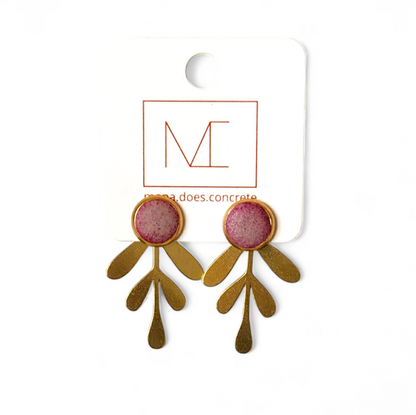 Concrete Earring Studs - Convertible - Three in one Earrings