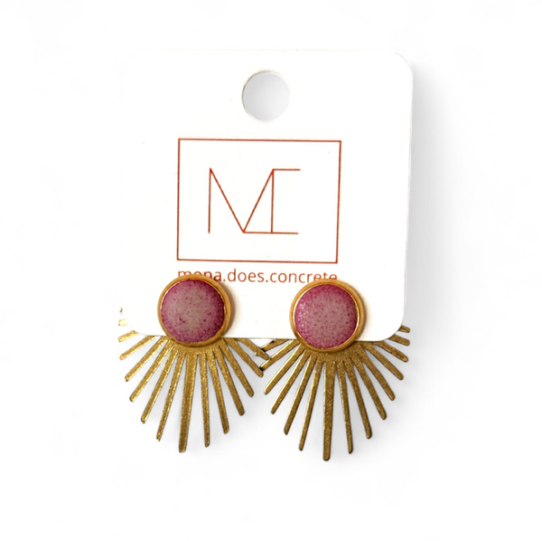 Concrete Earring Studs - Convertible - Three in one Earrings