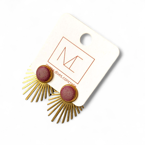Concrete Earring Studs - Convertible - Three in one Earrings