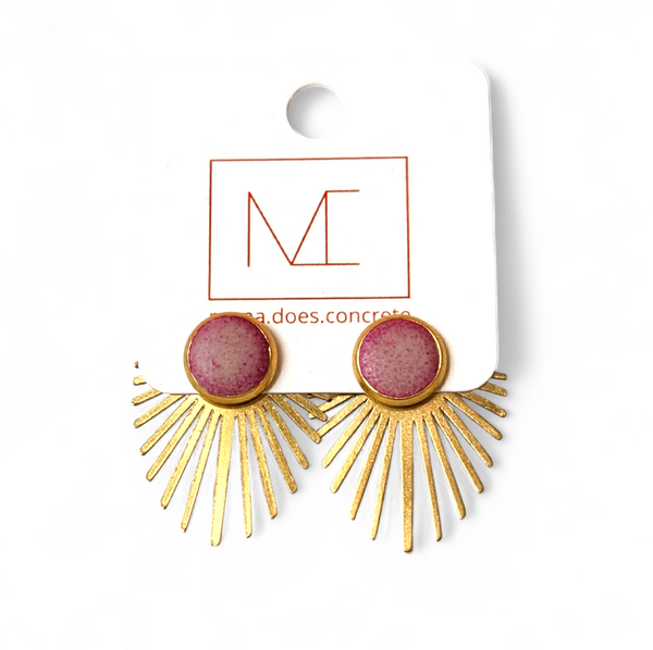 Concrete Earring Studs - Convertible - Three in one Earrings