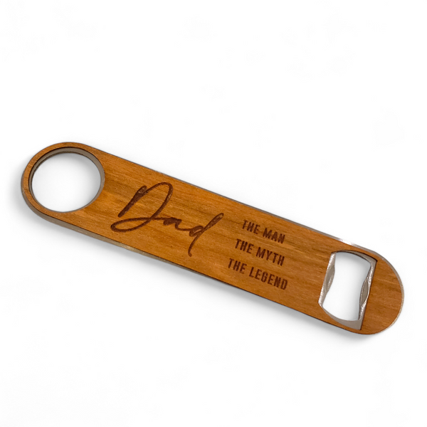 Dad Wood and Aluminum Bottle Opener