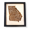 All Thangs Georgia framed wood wall art