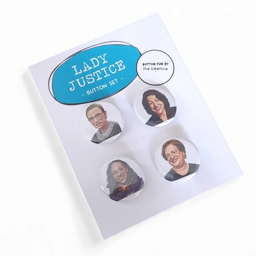 Button Set: Lady Justice