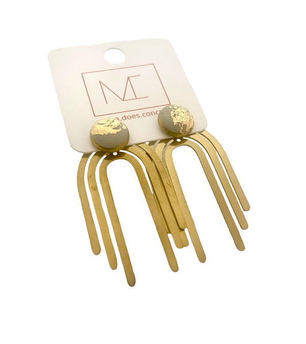 Concrete Earring Studs - Convertible - Three in one Earrings
