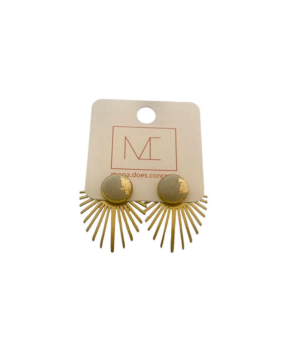 Concrete Earring Studs - Convertible - Three in one Earrings