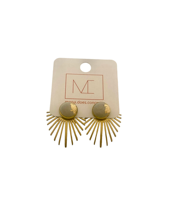 Concrete Earring Studs - Convertible - Three in one Earrings