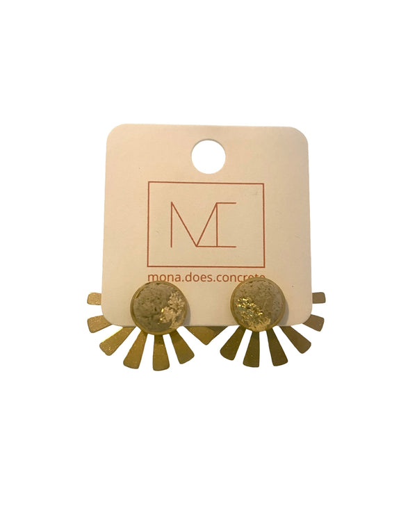 Concrete Earring Studs - Convertible - Three in one Earrings