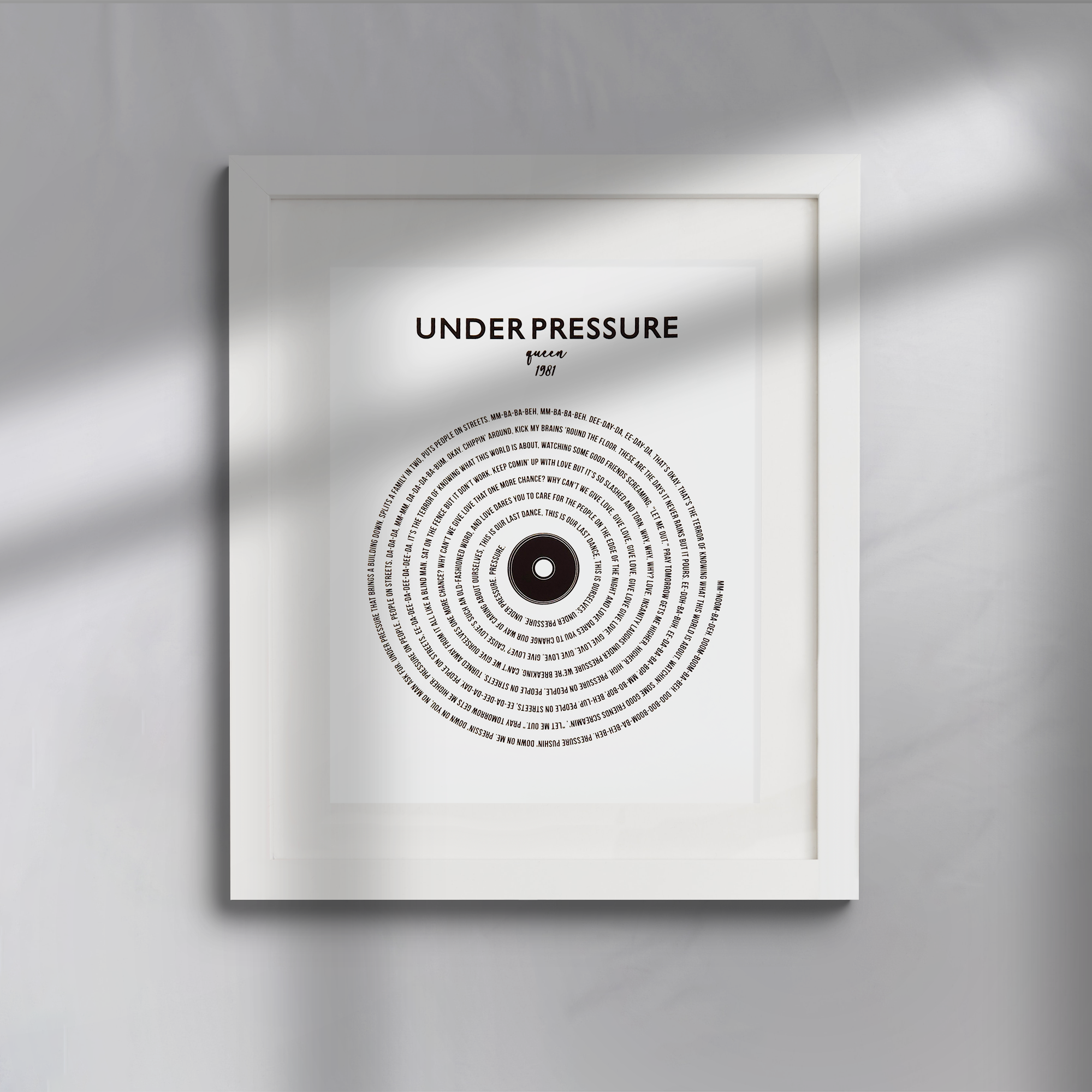 Choose Your Song! Lyric Wall Art - Custom & Premade Lyrics Available