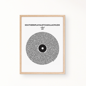 Lyric Wall Art - SOUTHERNPLAYALISTISTICADILLACMUZIK