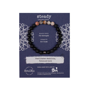 SoulKu - Laguna Agate Men's Bracelet for Steady