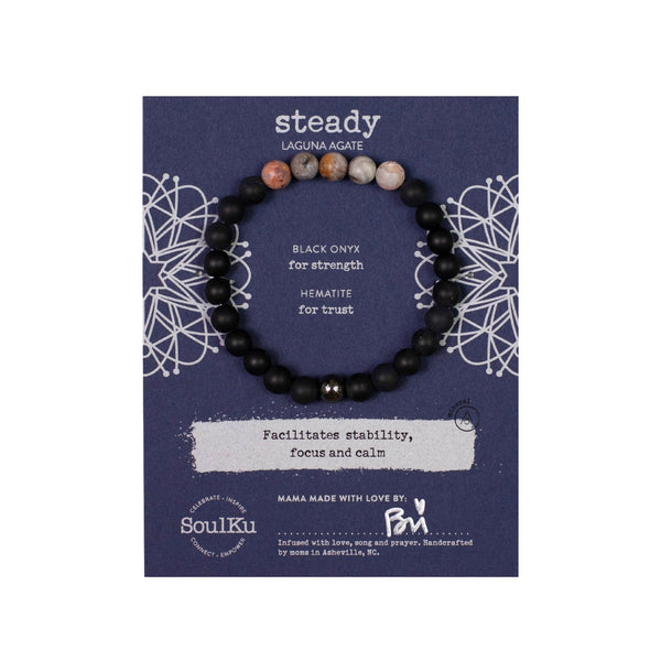 SoulKu - Laguna Agate Men's Bracelet for Steady
