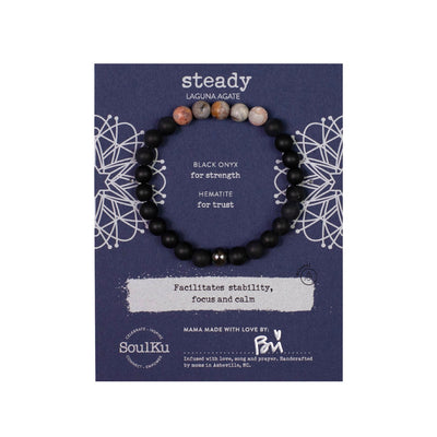 SoulKu - Laguna Agate Men's Bracelet for Steady