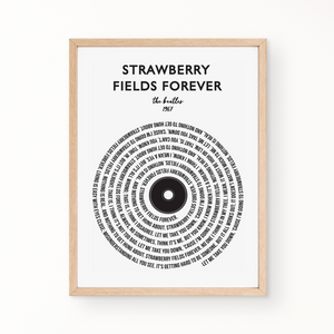 Lyric Wall Art - Strawberry Fields Forever by The Beatles