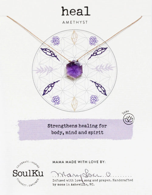 Heal Sacred Geometry Necklace - Amethyst