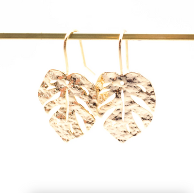 Monstera Drop Earrings