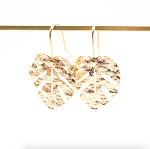 Monstera Drop Earrings