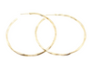 Gold XL Hammered Hoops