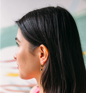 Lightning Bolt Huggie Earrings