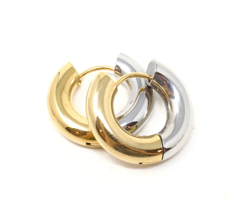 Two-Tone Chunky Hoops