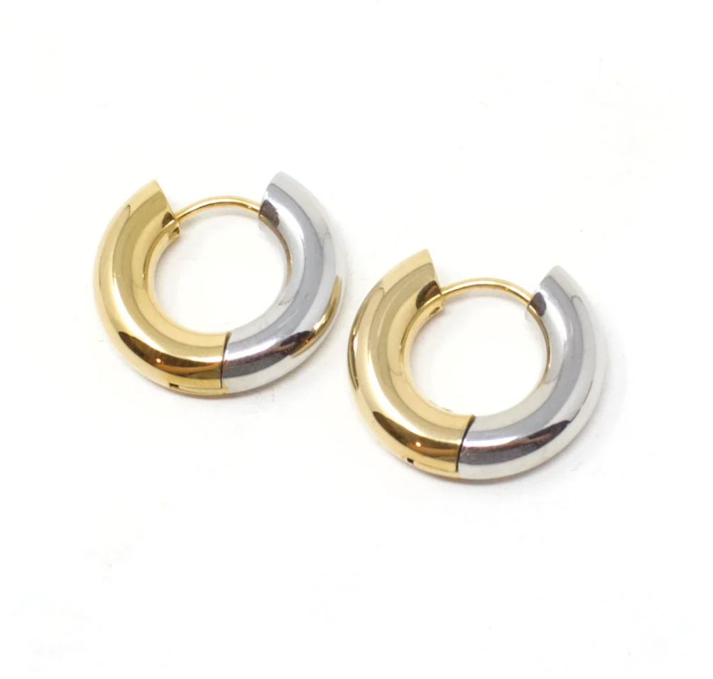 Two-Tone Chunky Hoops