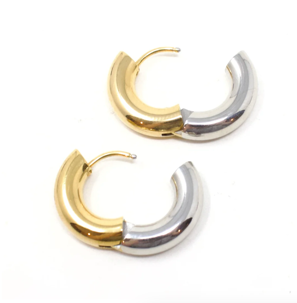 Two-Tone Chunky Hoops
