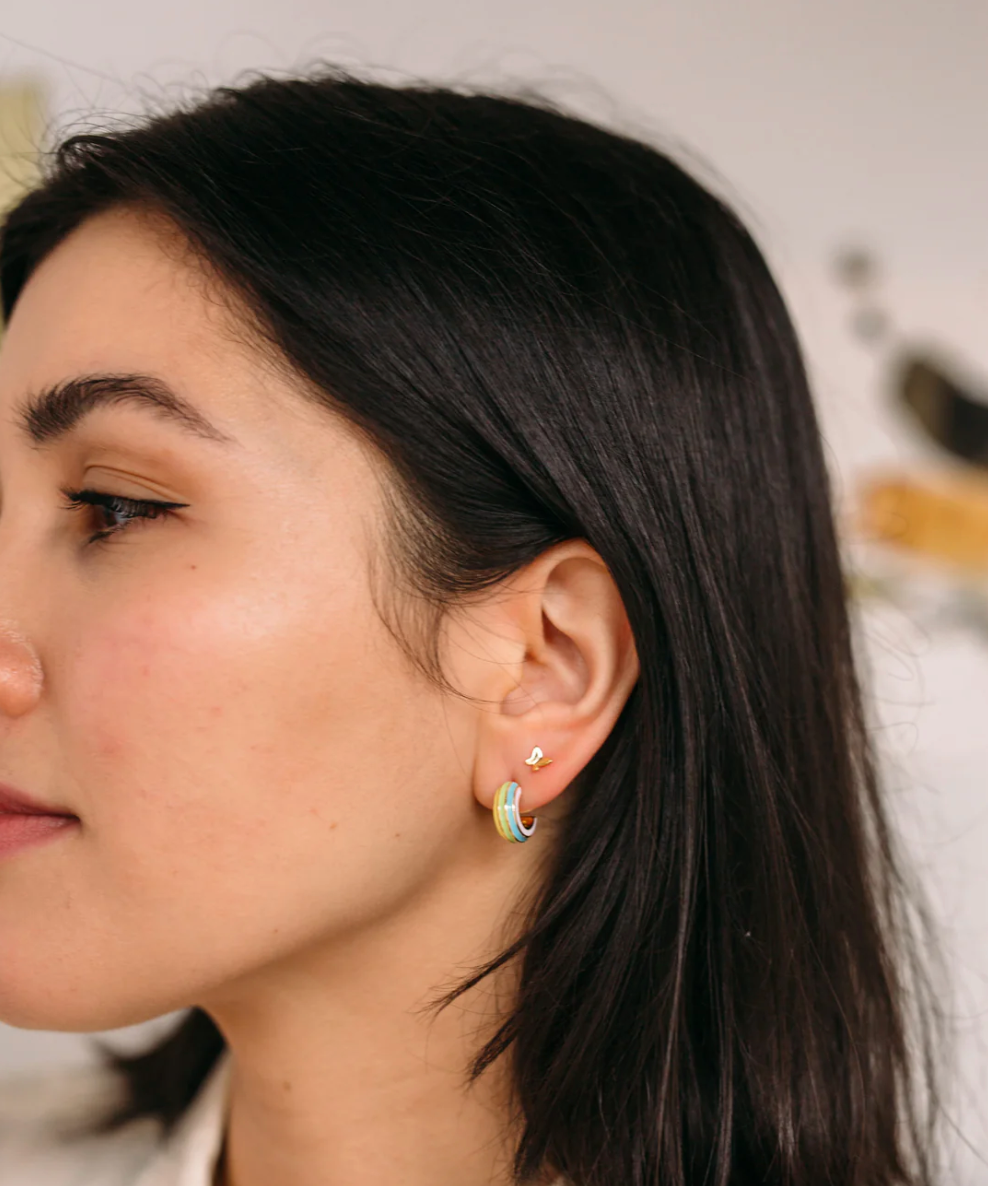 Rainbow Huggie Studs