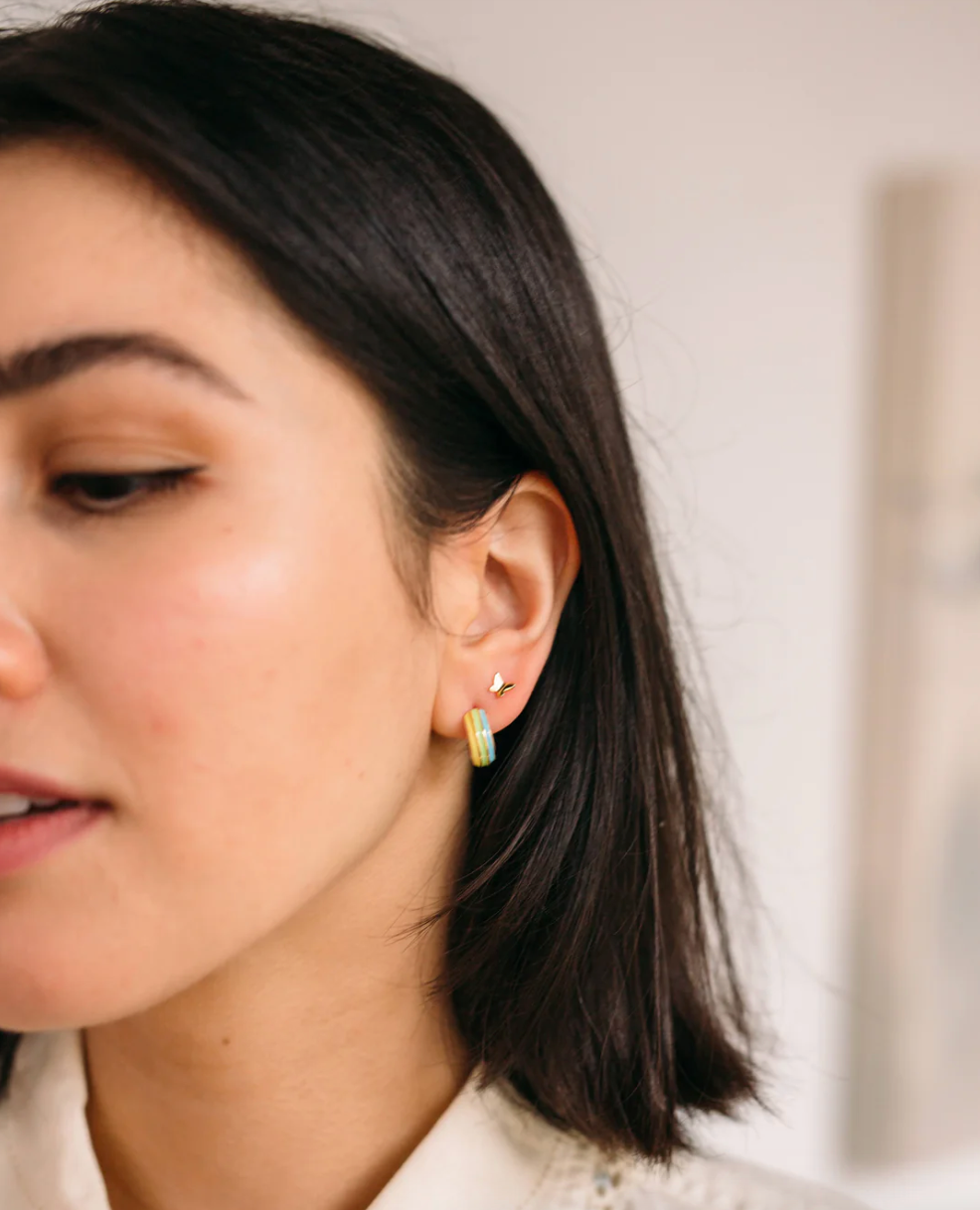 Rainbow Huggie Studs