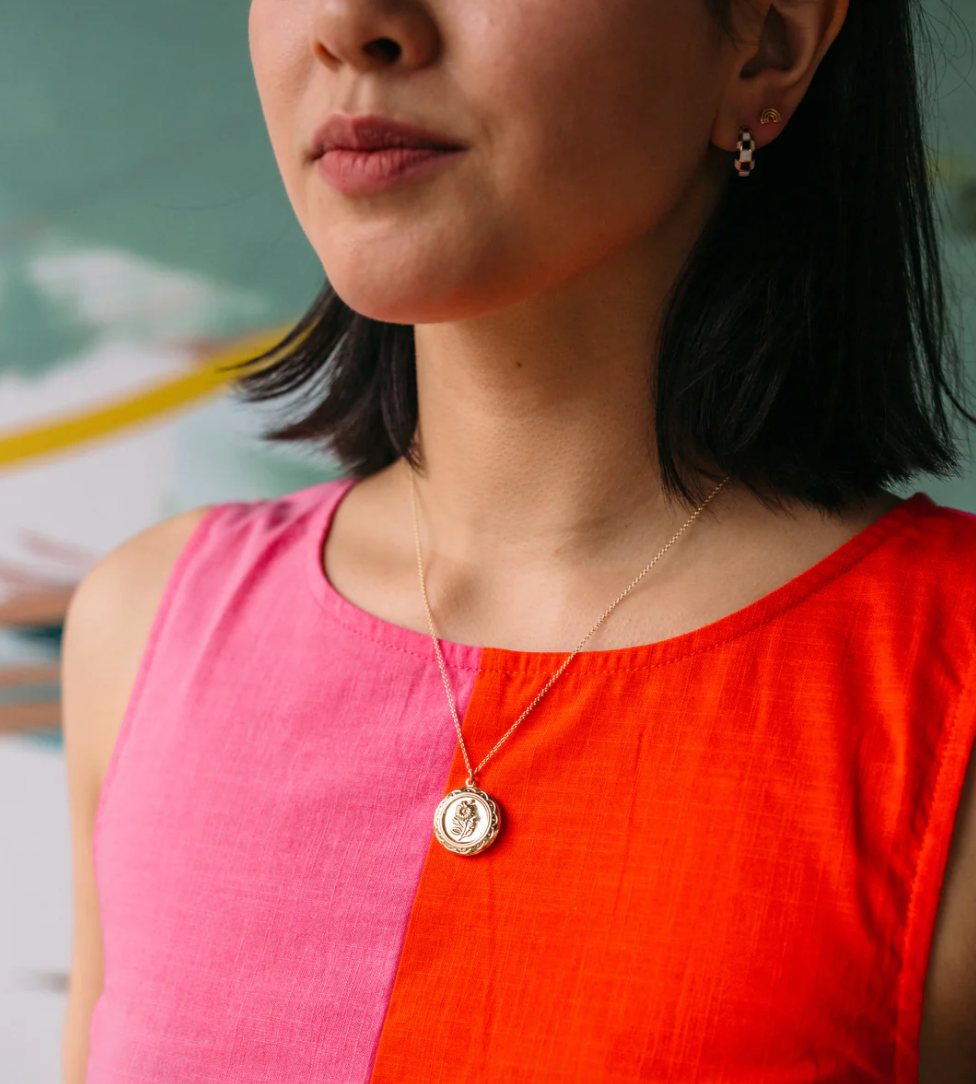 Floral Locket Necklace