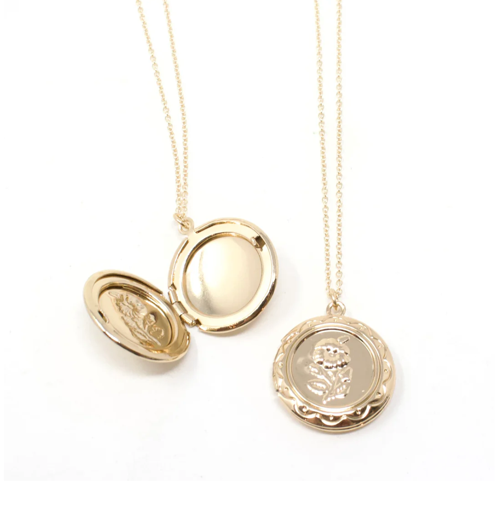Floral Locket Necklace