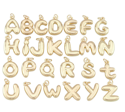 Initial Necklace - Big Puffy