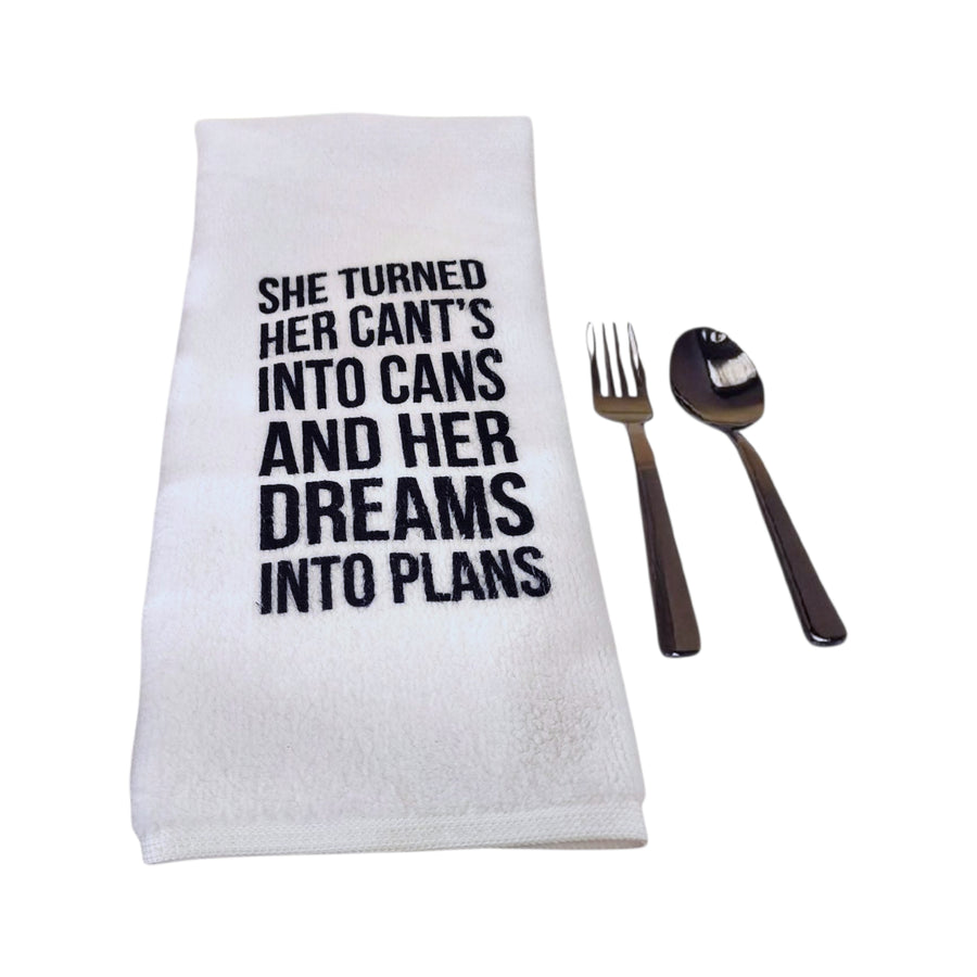 Tea Towel - She turned her can't