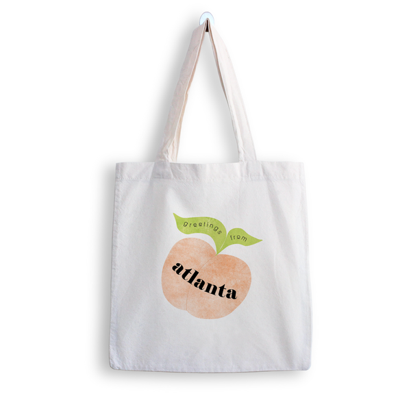 Greetings from Atlanta (Peach) Tote Bag