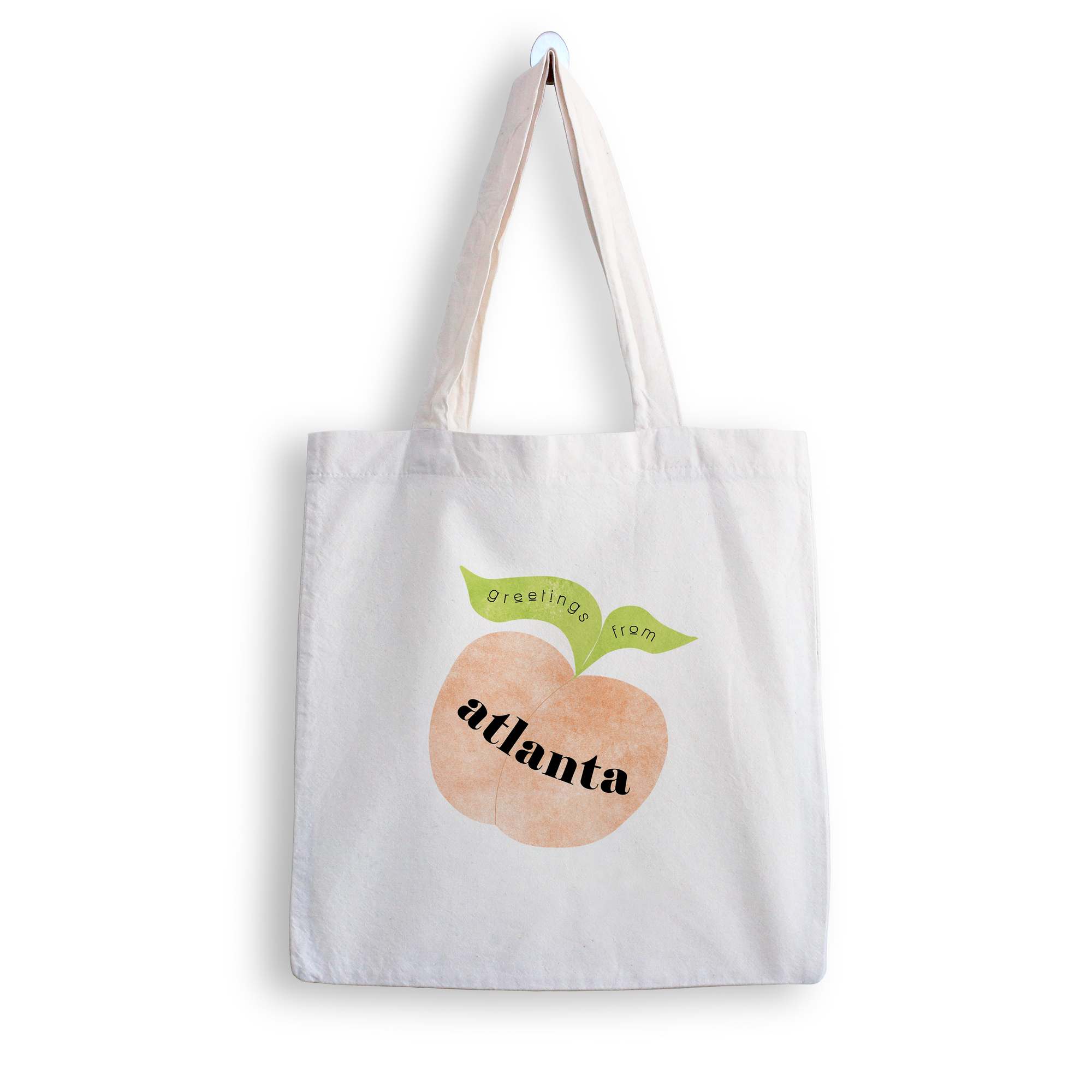 Greetings from Atlanta (Peach) Tote Bag