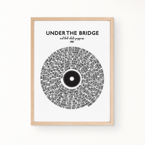 Lyric Wall Art - Under The Bridge by Red Hot Chili Peppers