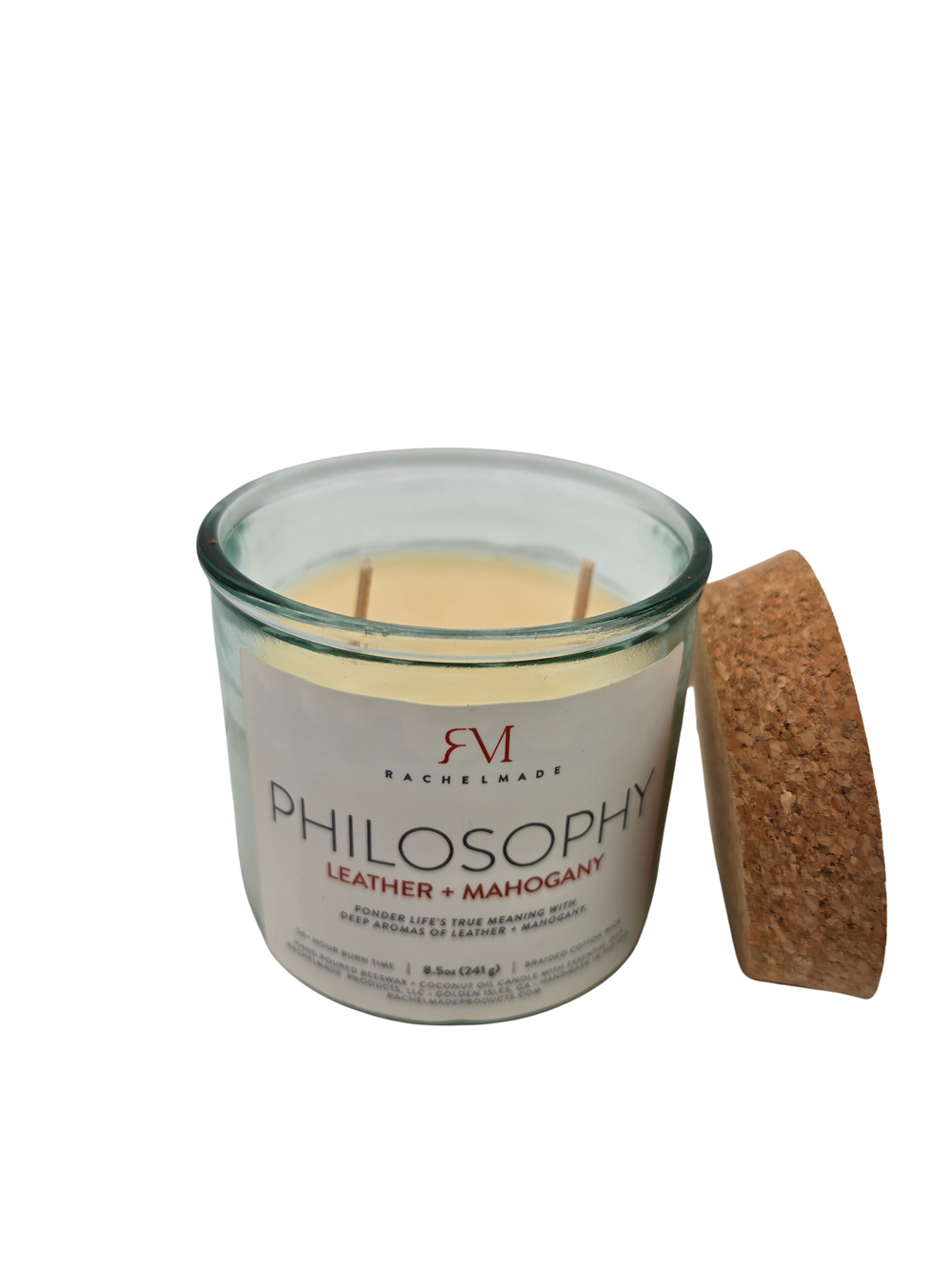 PHILOSOPHY Leather + Mahogany candle