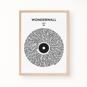 Lyric Wall Art - Wonderwall: Oasis