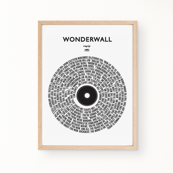 Lyric Wall Art - Wonderwall: Oasis