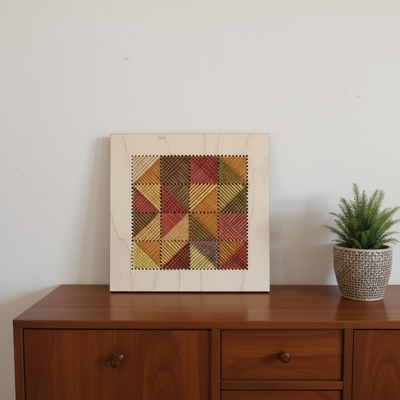 Modern Craft: Wood Panel Embroidery